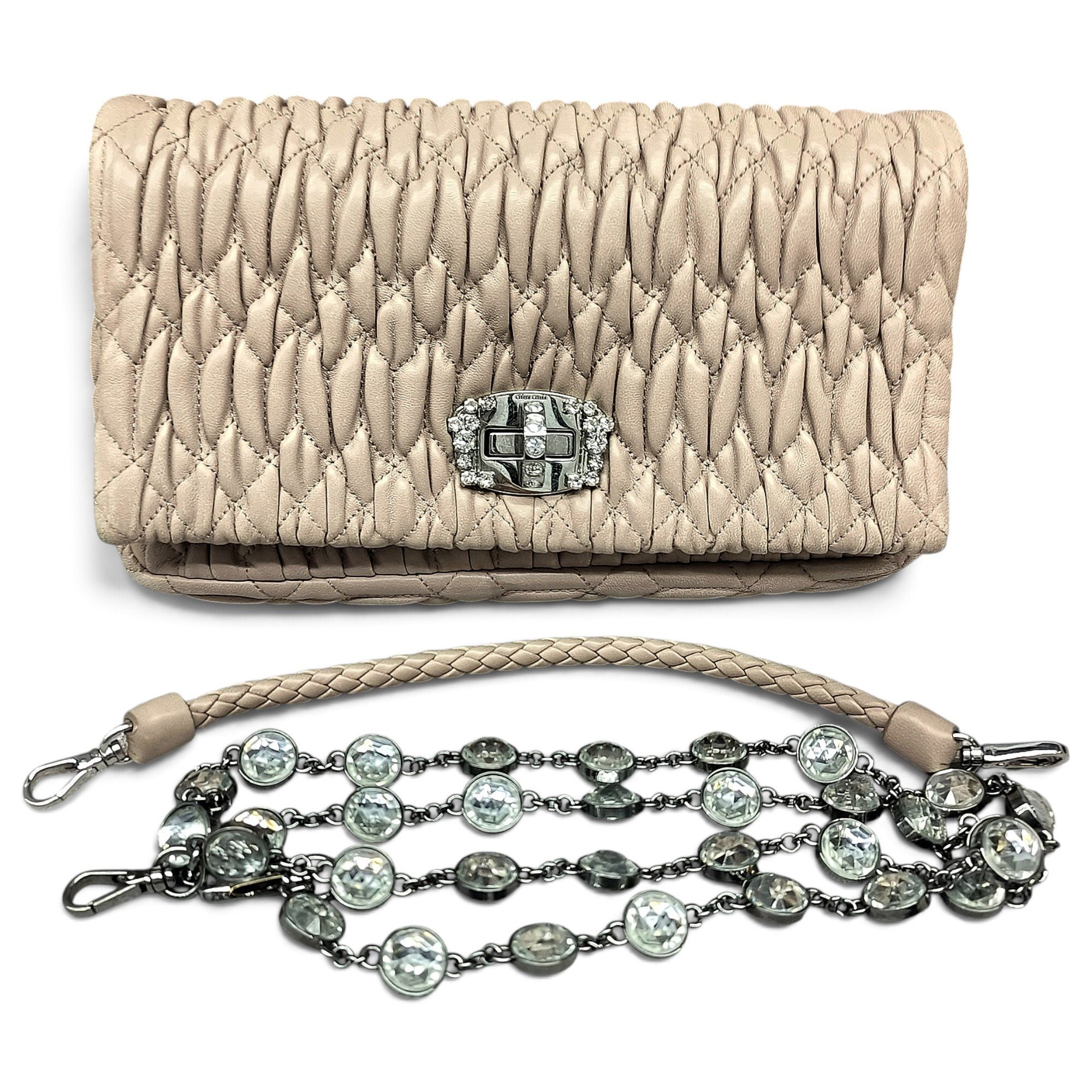 Miu delice leather handbag