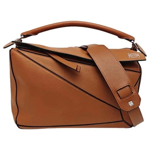 Puzzle leather handbag