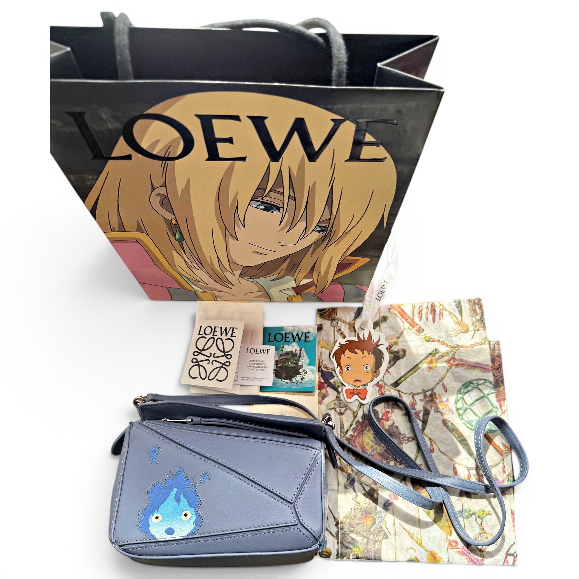 Puzzle leather crossbody bag