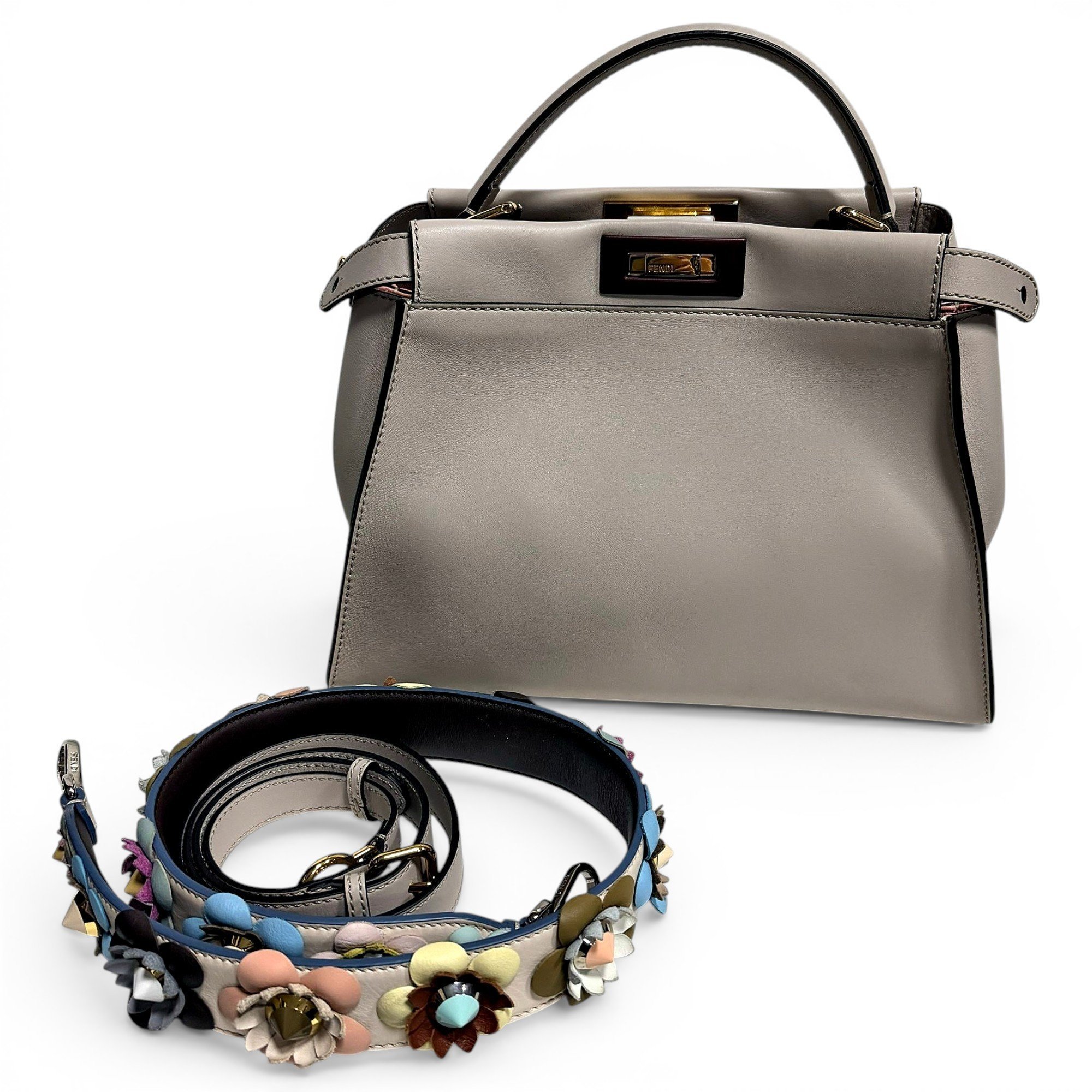 Peekaboo leather handbag