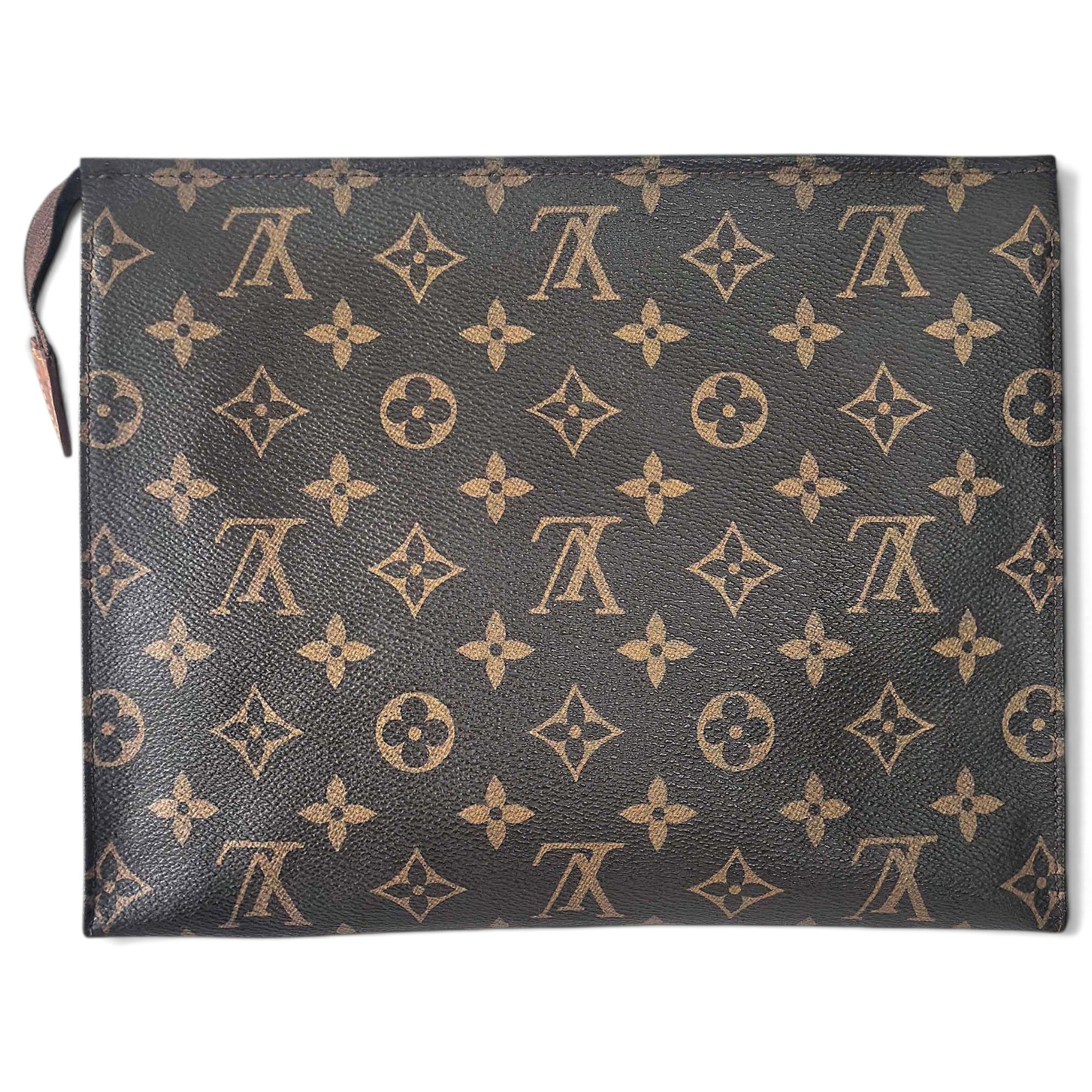 Leather clutch bag