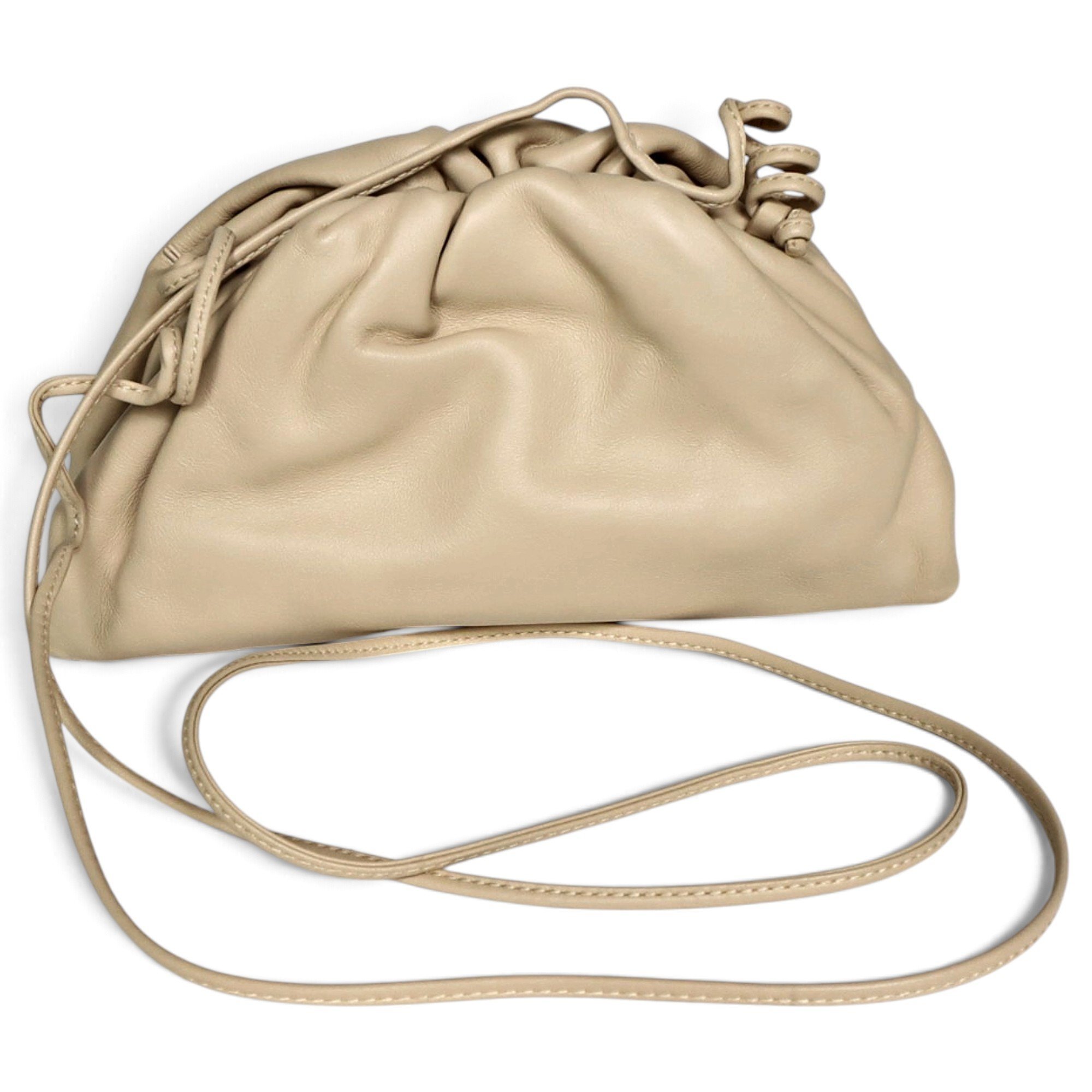 Pouch leather handbag