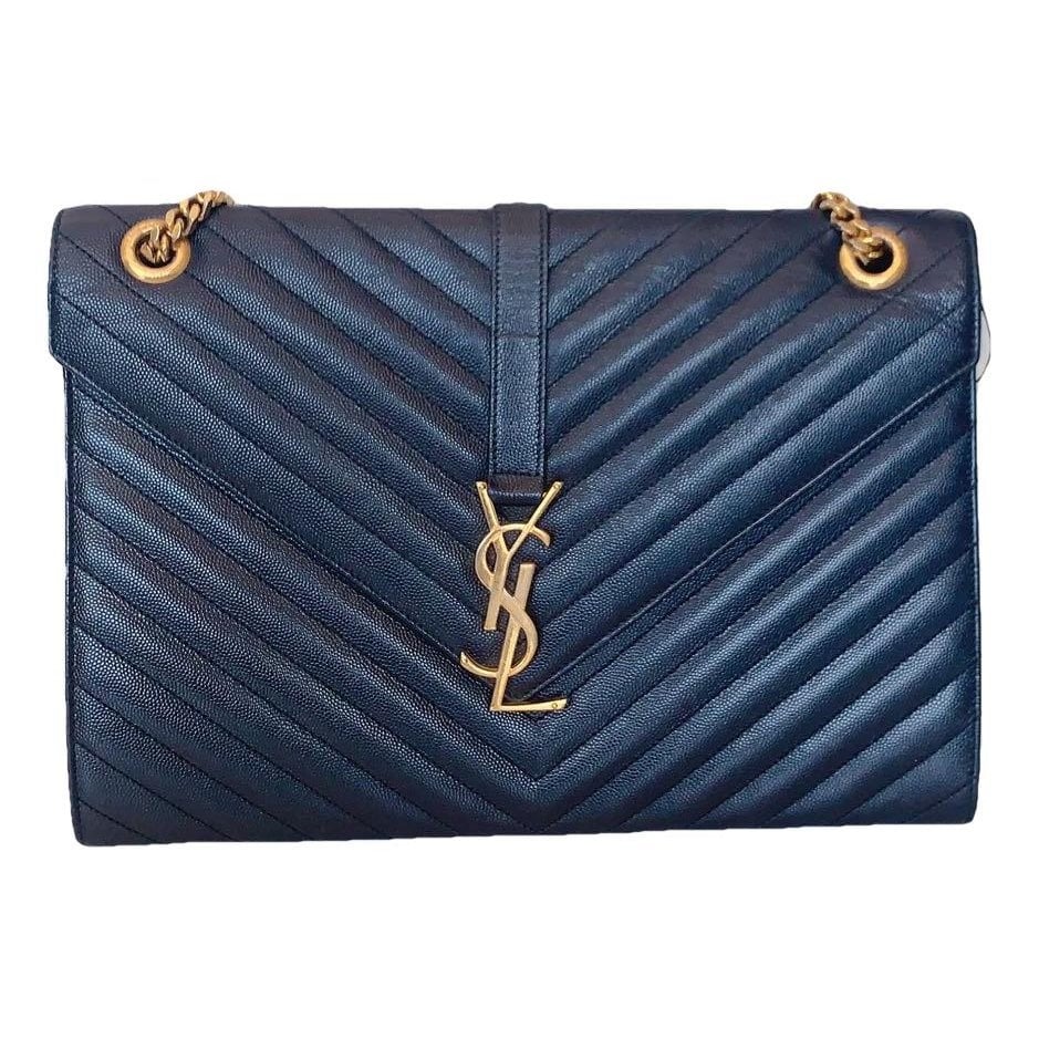 Envelope leather handbag