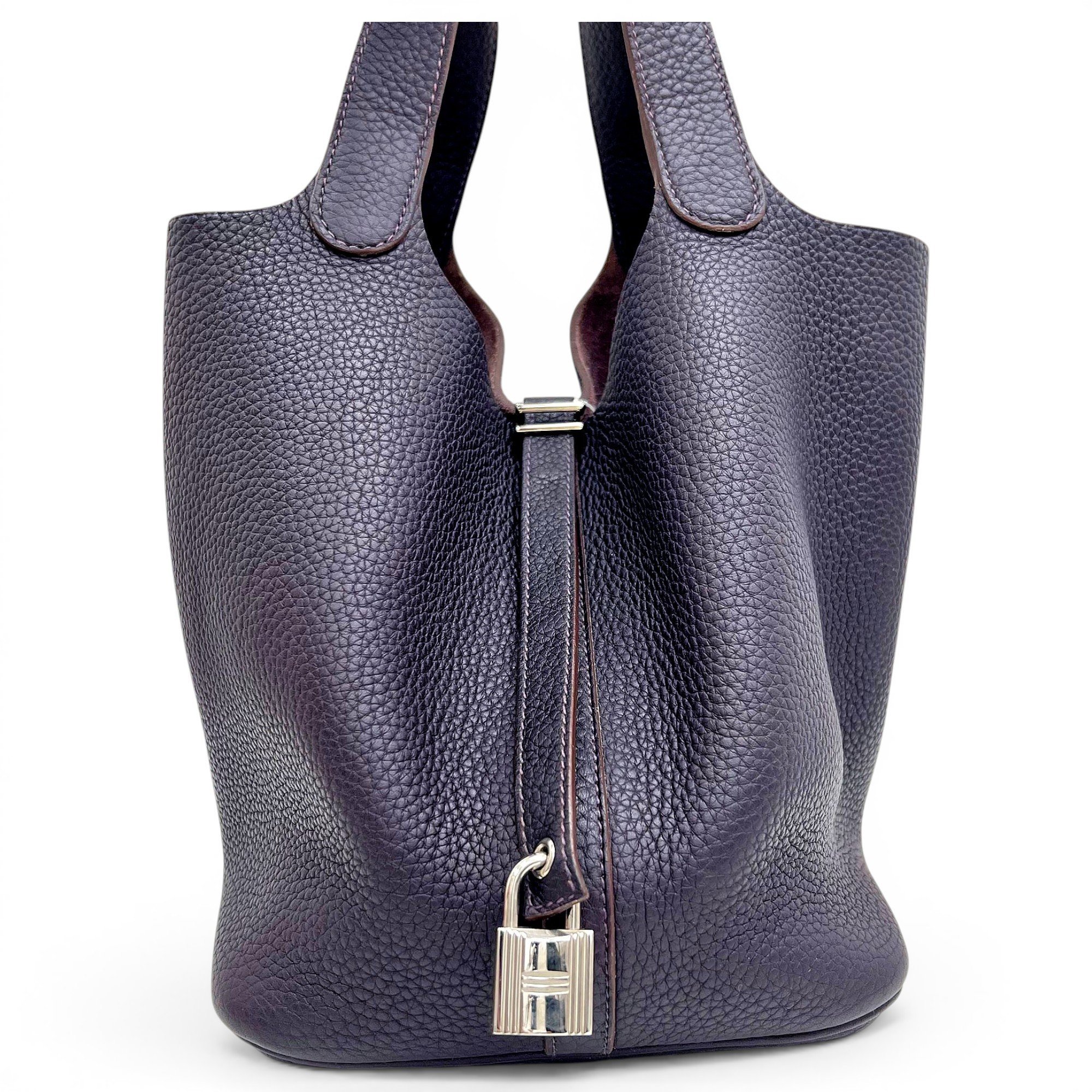 Picotin leather tote