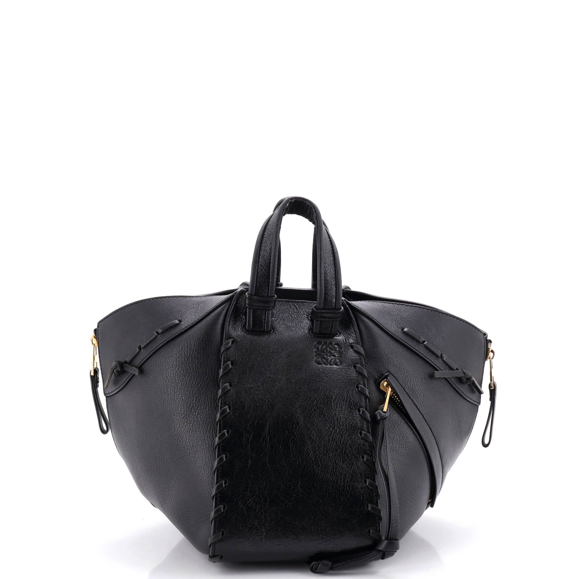 Hammock Bag Whipstitch Leather Small