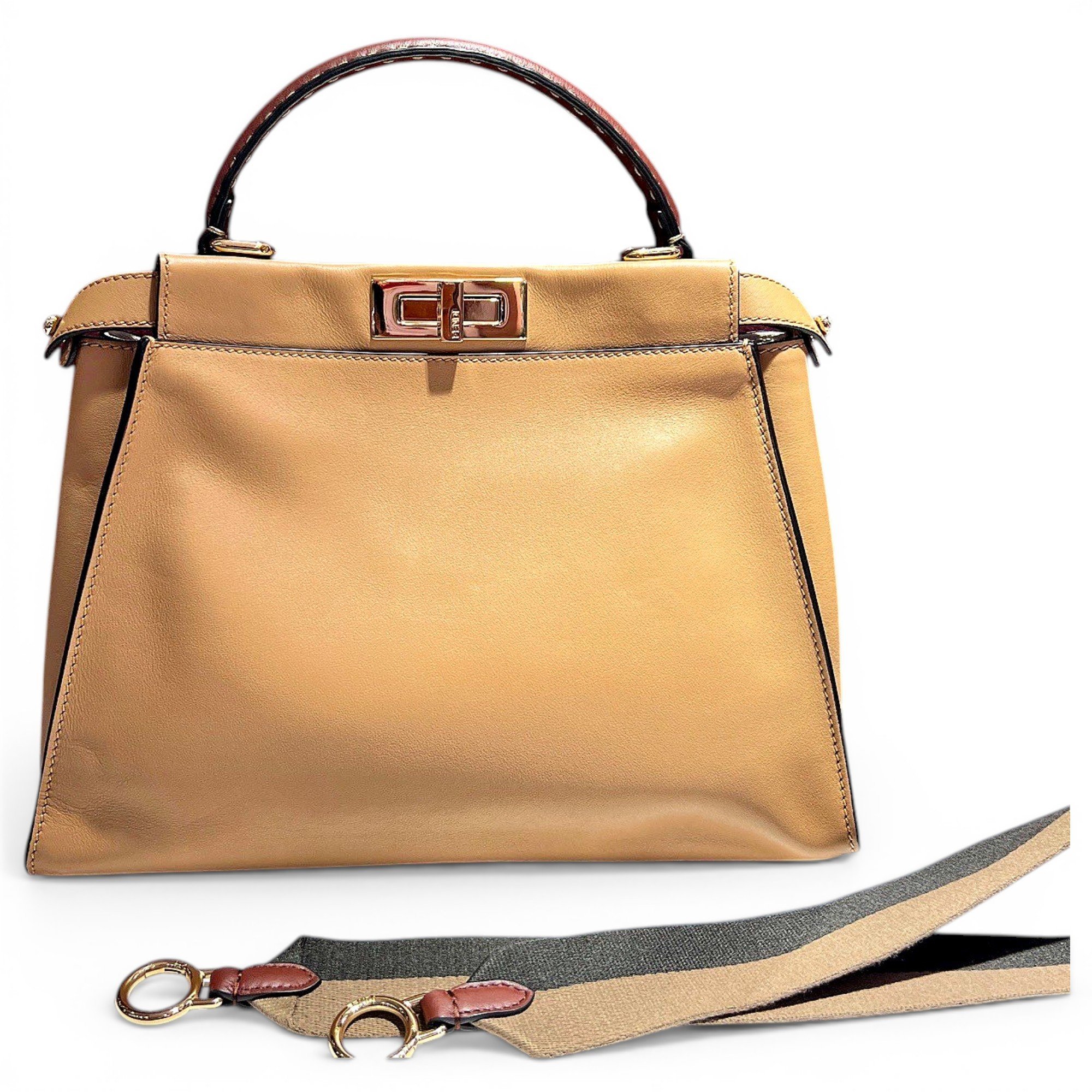 Peekaboo leather handbag