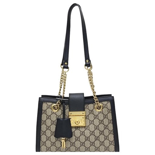 Padlock leather handbag