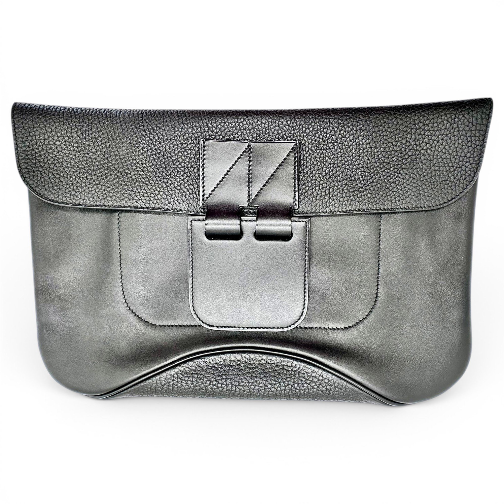 Virevolte leather clutch bag