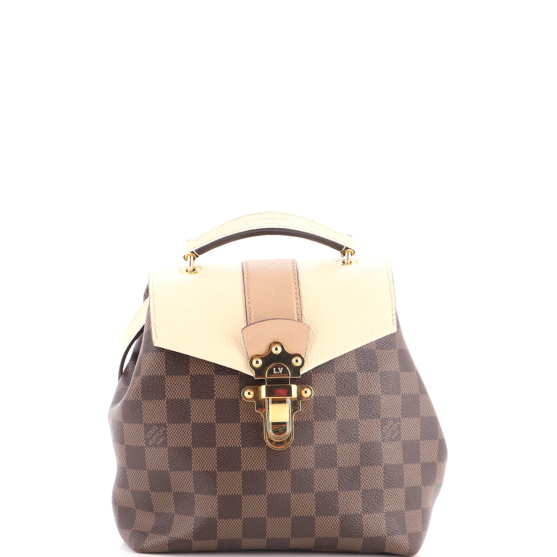 Clapton Backpack Damier and Leather