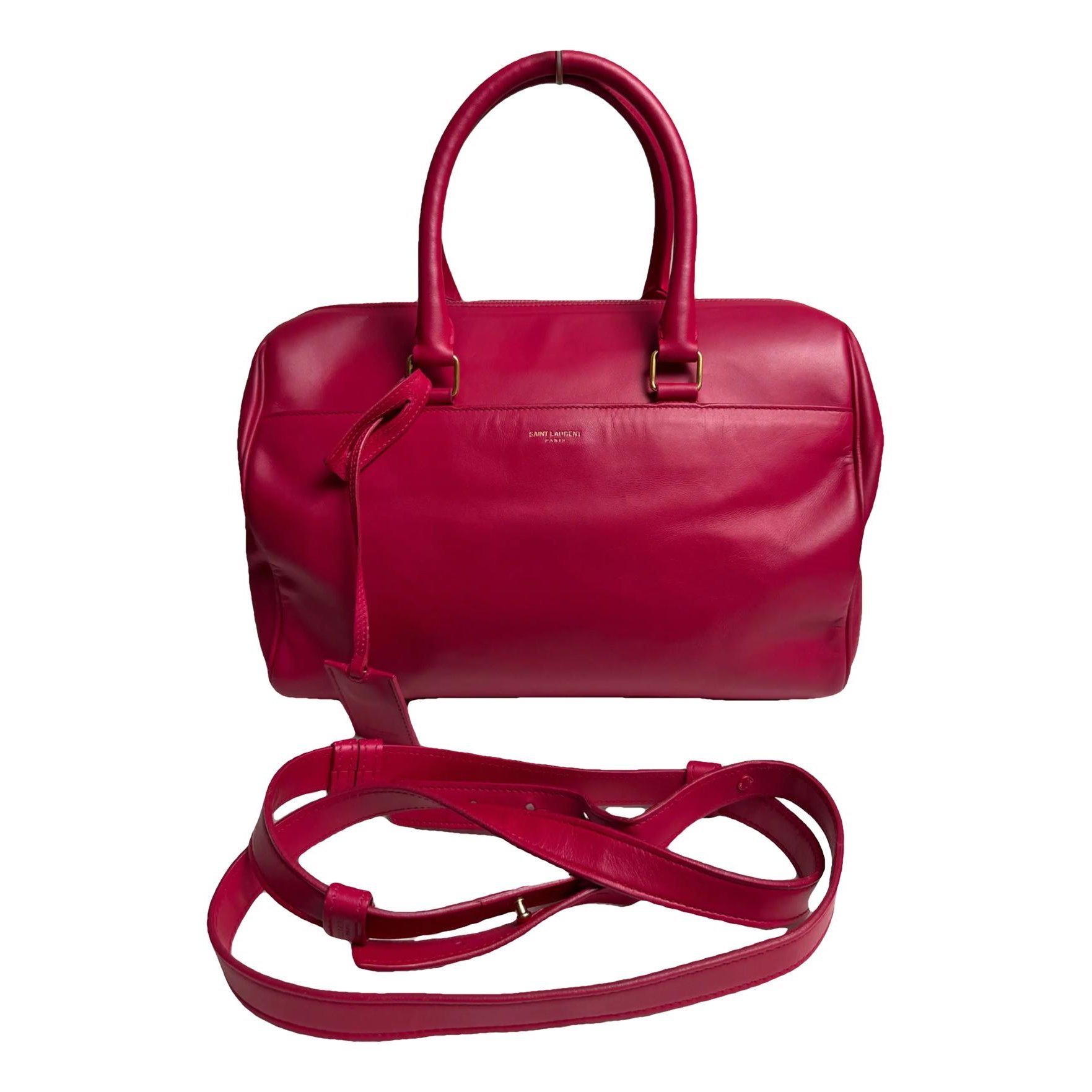 Duffle leather crossbody bag