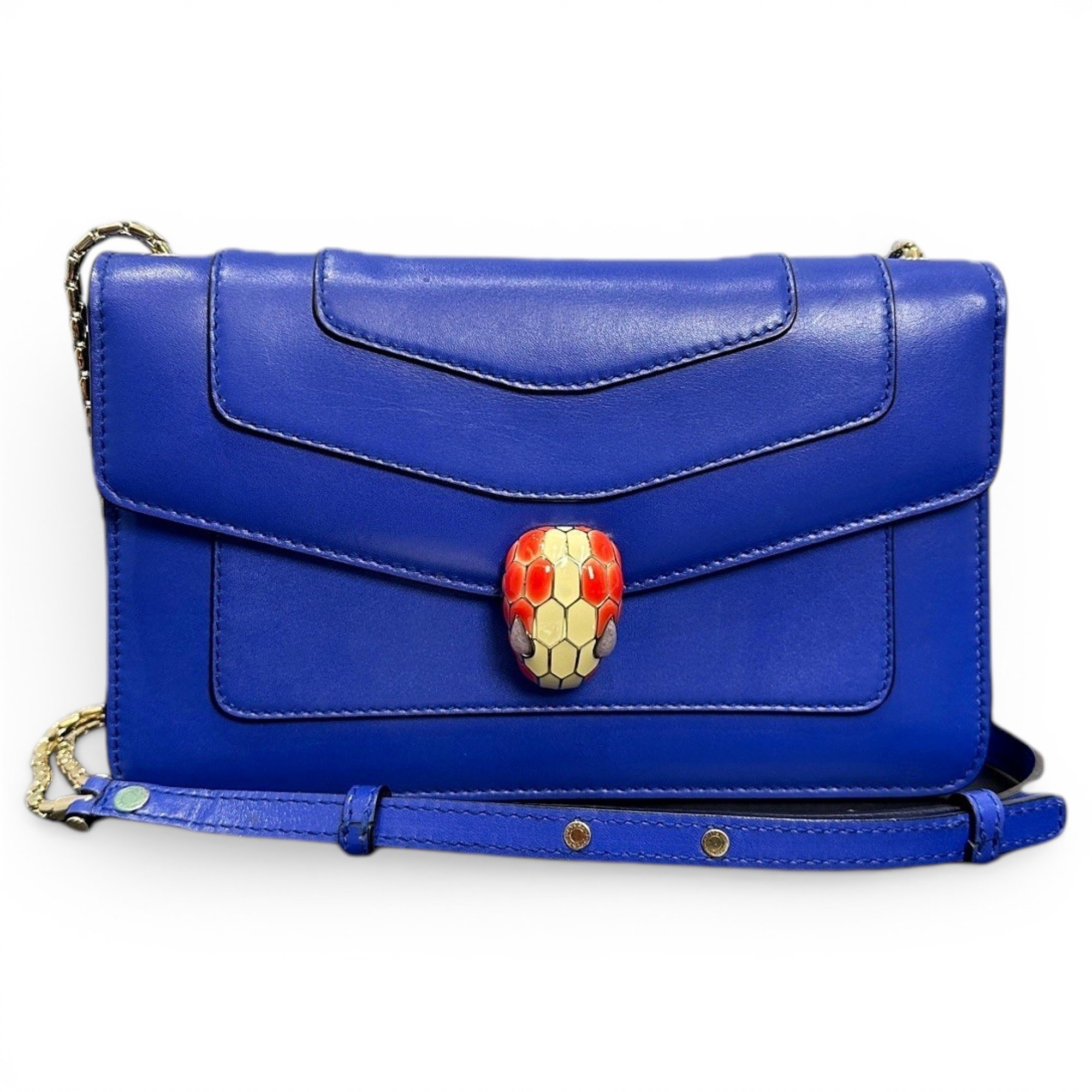 Serpenti leather handbag