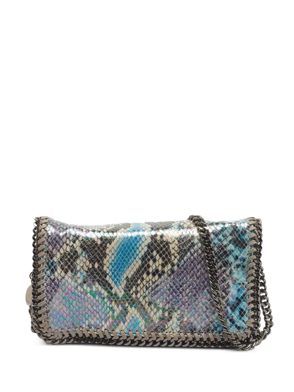 Falabella python-effect crossbody bag