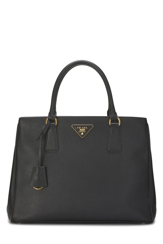 Black Saffiano Convertible Handbag Medium