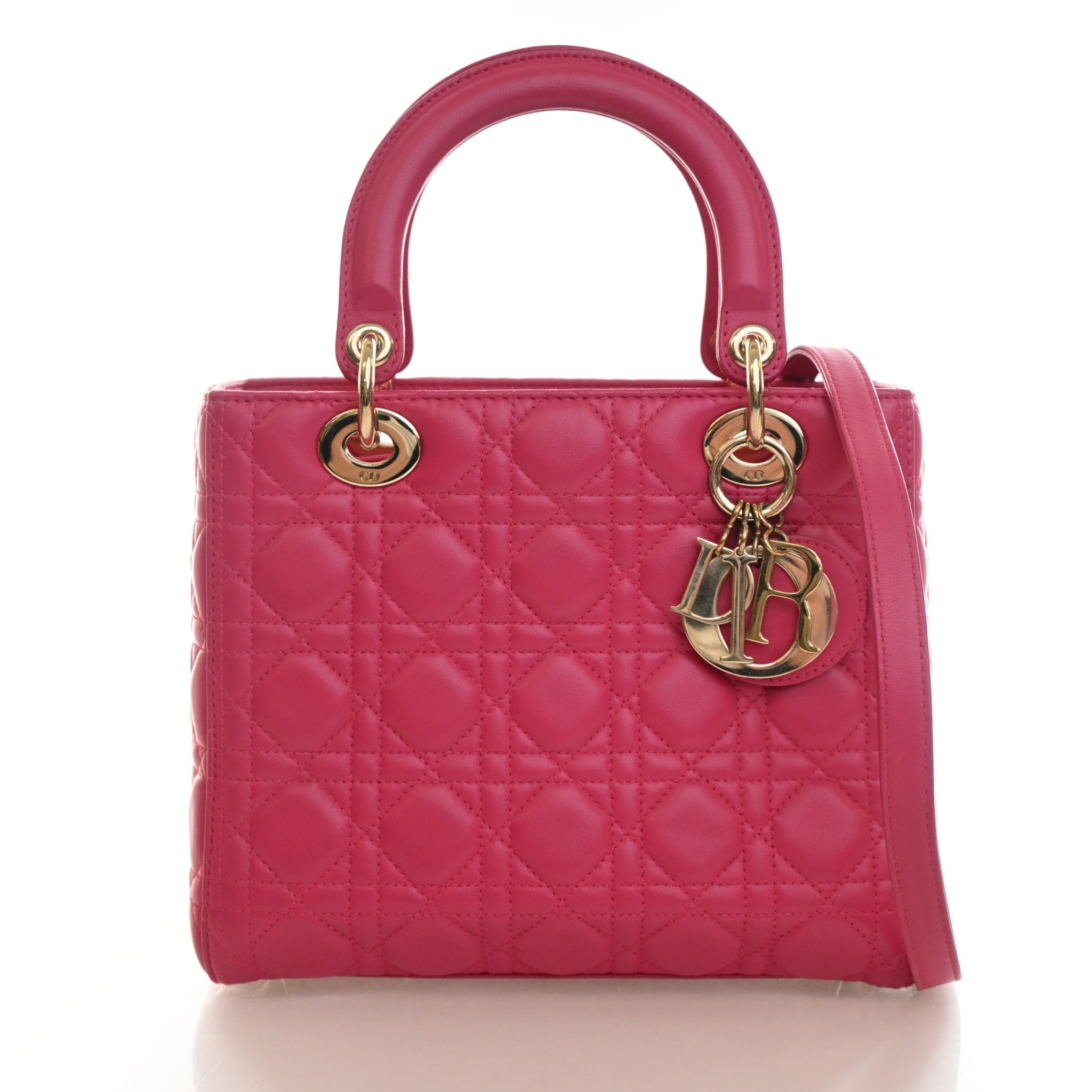 Christian Dior Medium Lambskin Lady Dior