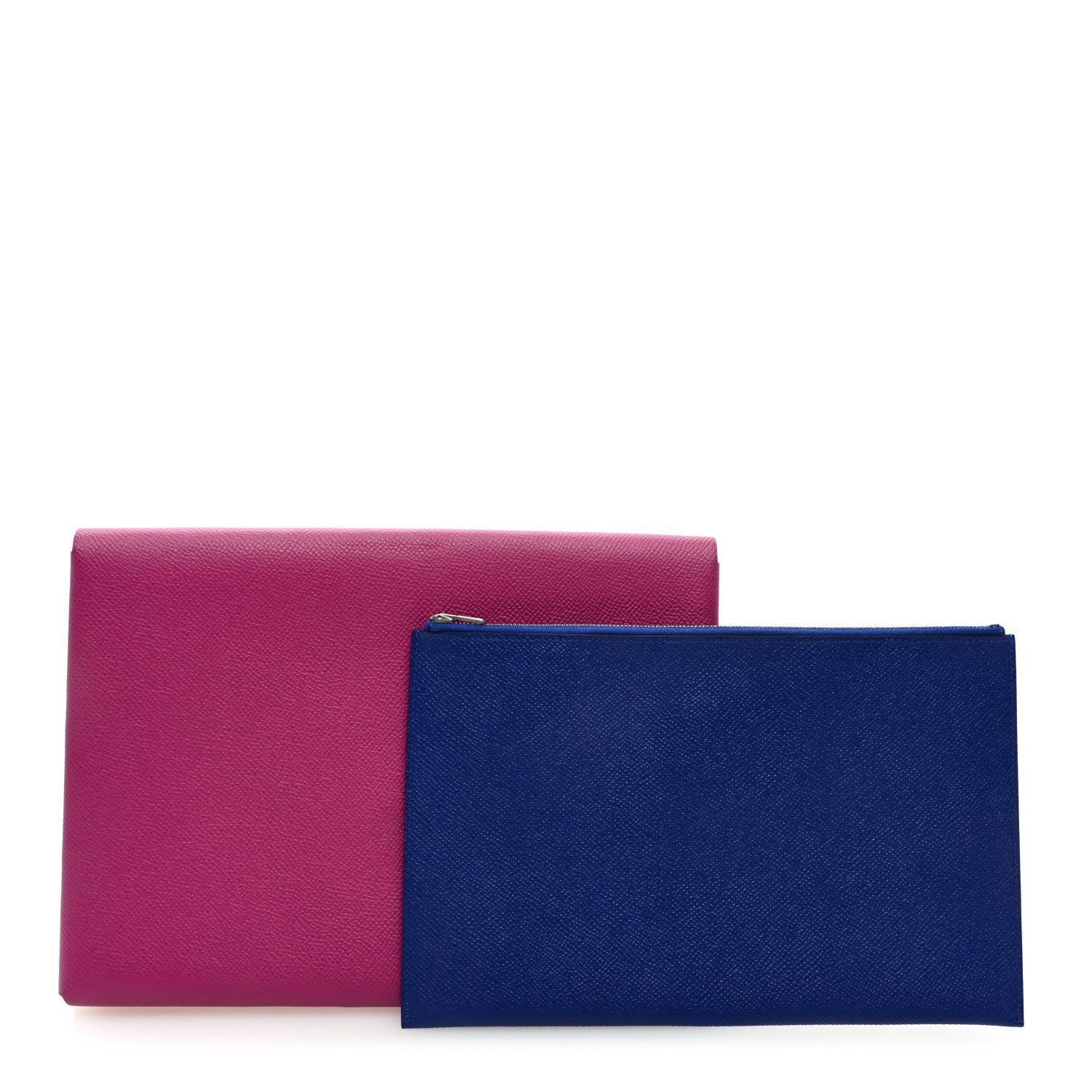 Hermes Epsom Calvi Pouch Magnolia Bleu Saphir