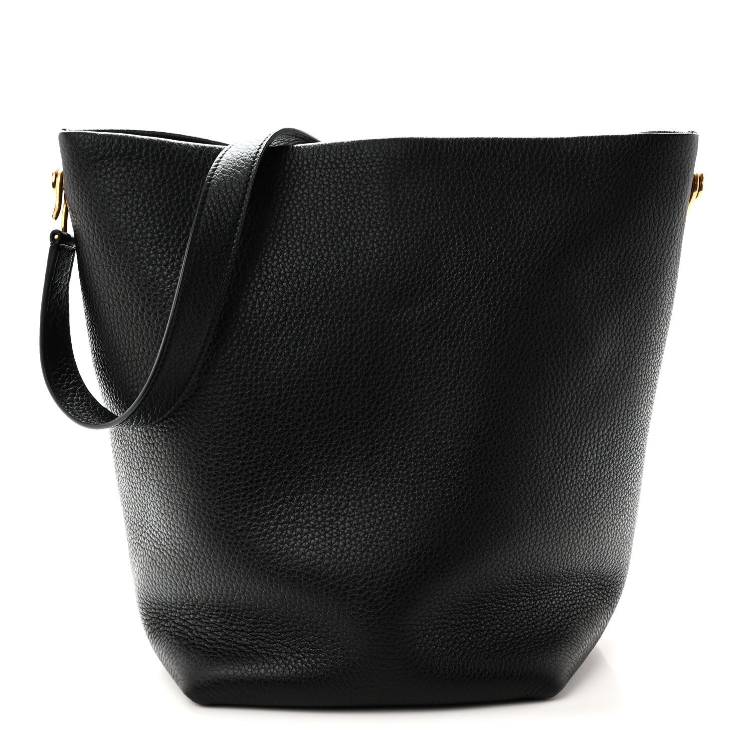 The Row Grained Calfskin Medium N/S Hook Tote Black