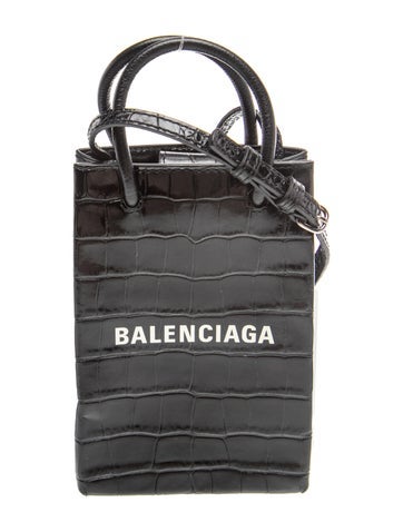 Embossed Leather Mini Shopping Bag Mini
