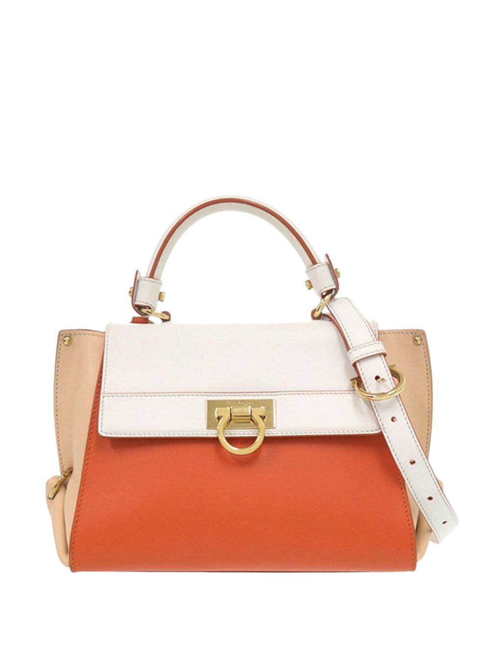 2000-2025 Small Tricolor Leather Gancini Sofia satchel
