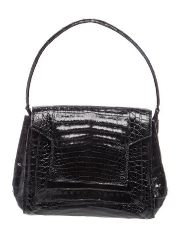 Crocodile Top Handle Bag