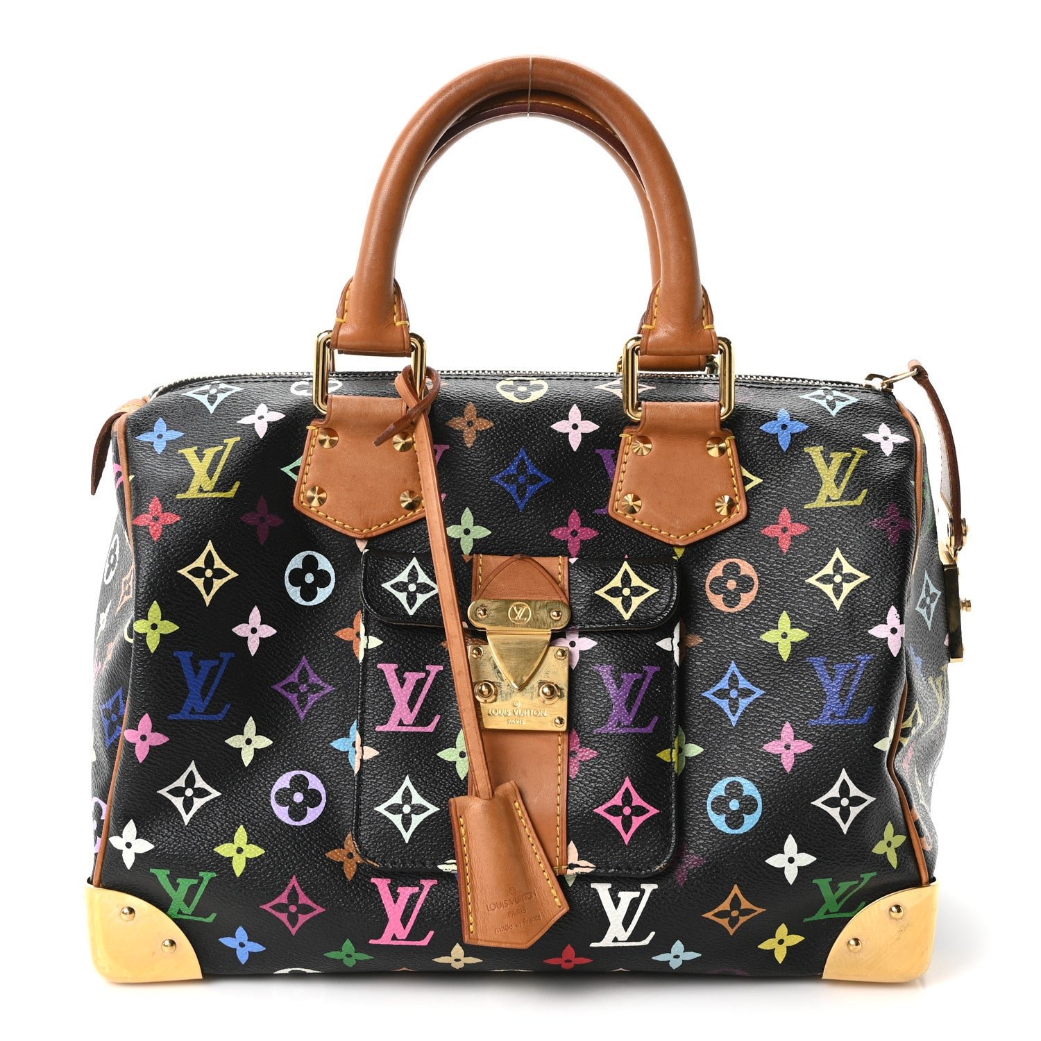 Louis Vuitton Monogram Multicolor Speedy 30 Black