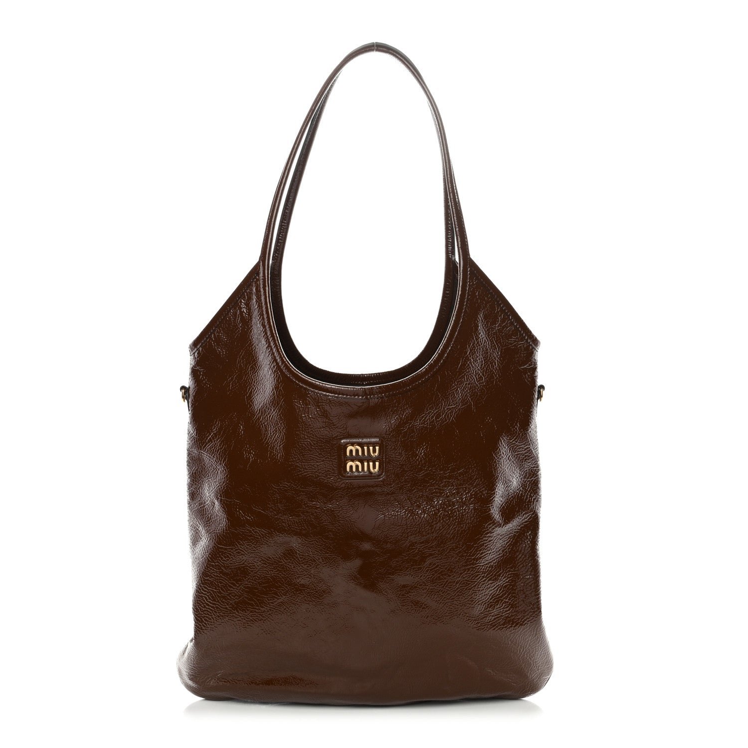 Miu Miu Miu Miu Vernice Naplak Ivy Tote Palissandro