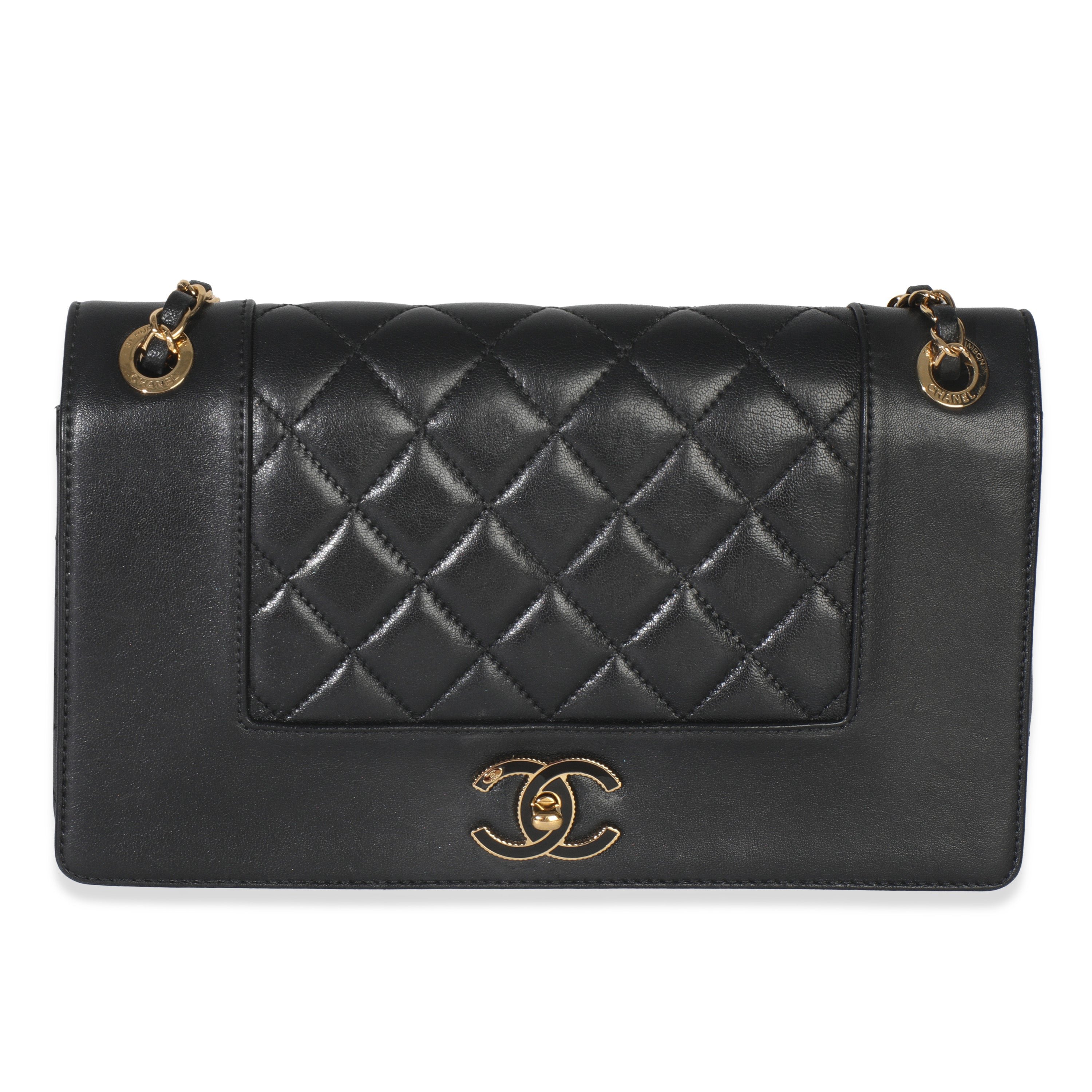 Chanel Black Quilted Sheepskin Medium Mademoiselle Flap Bag