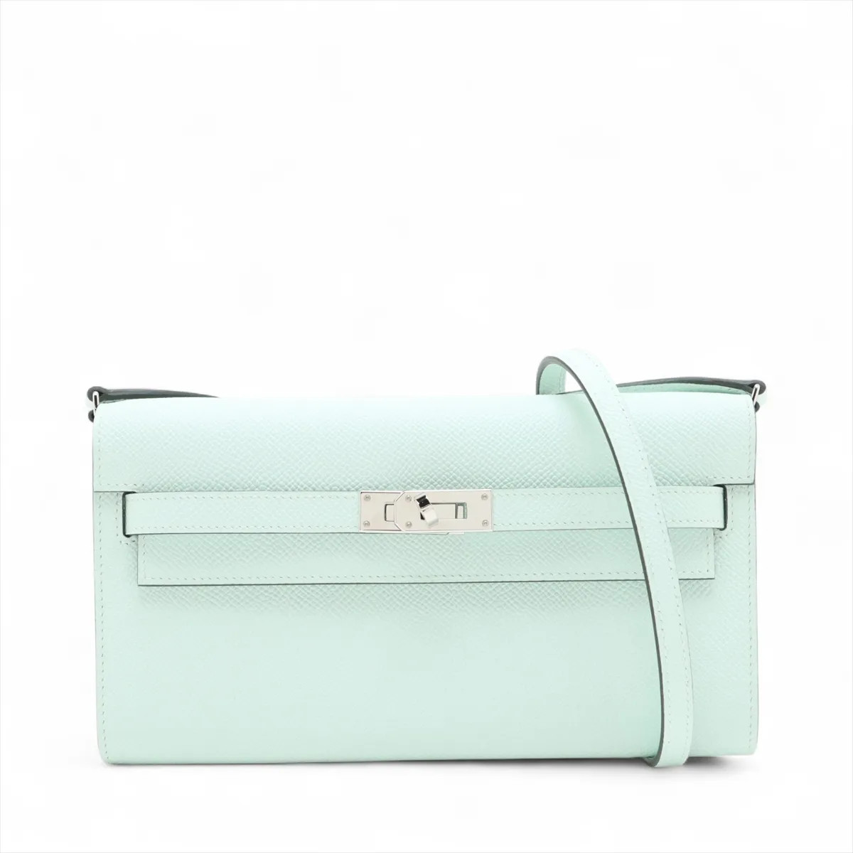 Hermès Kelly Wallet Long Togo Veau Epsom veal peppermint Silver Metal Fittings K