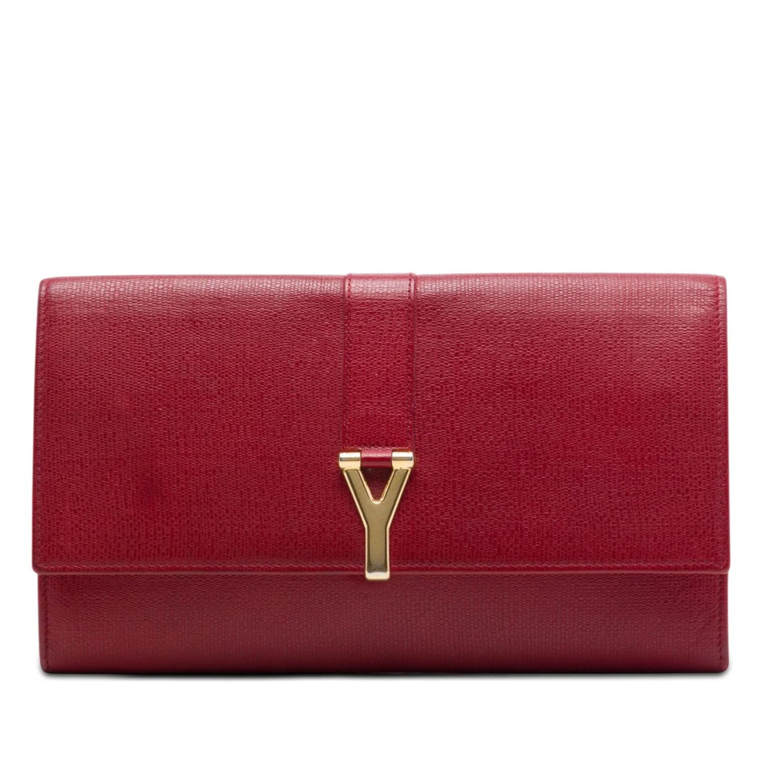 Calf Leather Textured Chyc Ligne Clutch