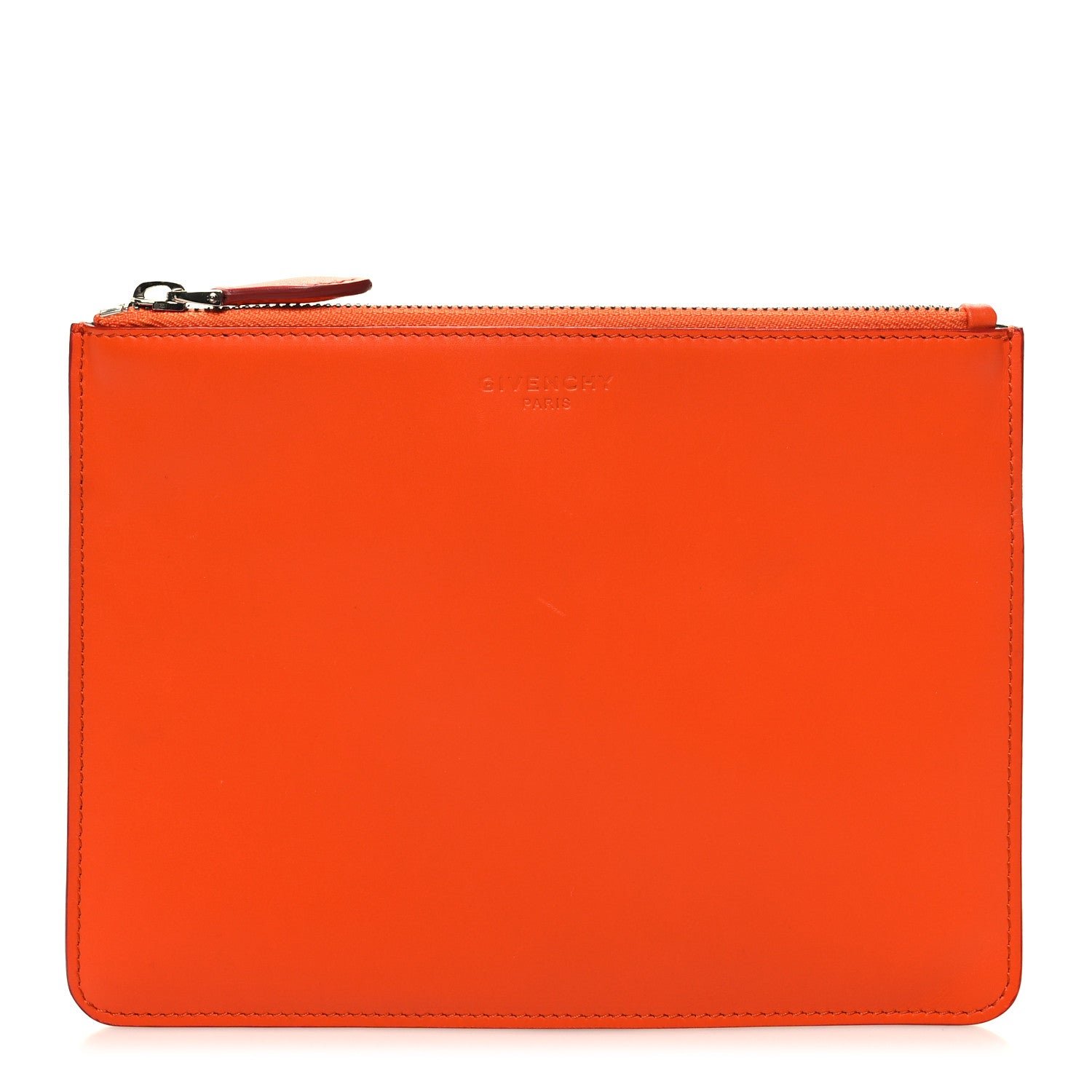 Givenchy Calfskin Zip Pouch Orange
