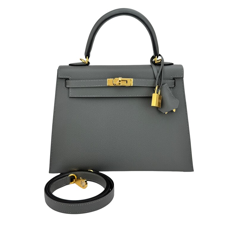 Gris Meyer Epsom Sellier Kelly 25 Gold Hardware, 2025