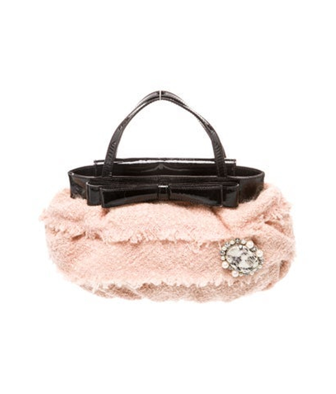 Moschino Tweed Top Handle Bag Vintage
