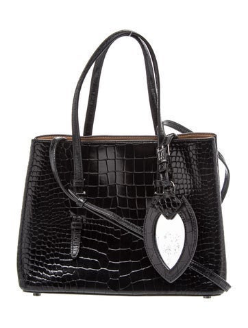 Alaia Embossed Leather Shoulder Bag Small