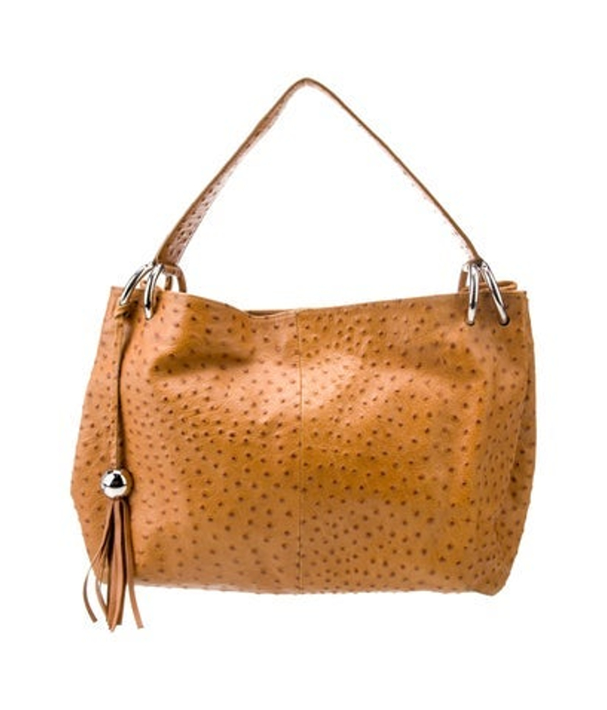 Furla Ostrich Shoulder Bag