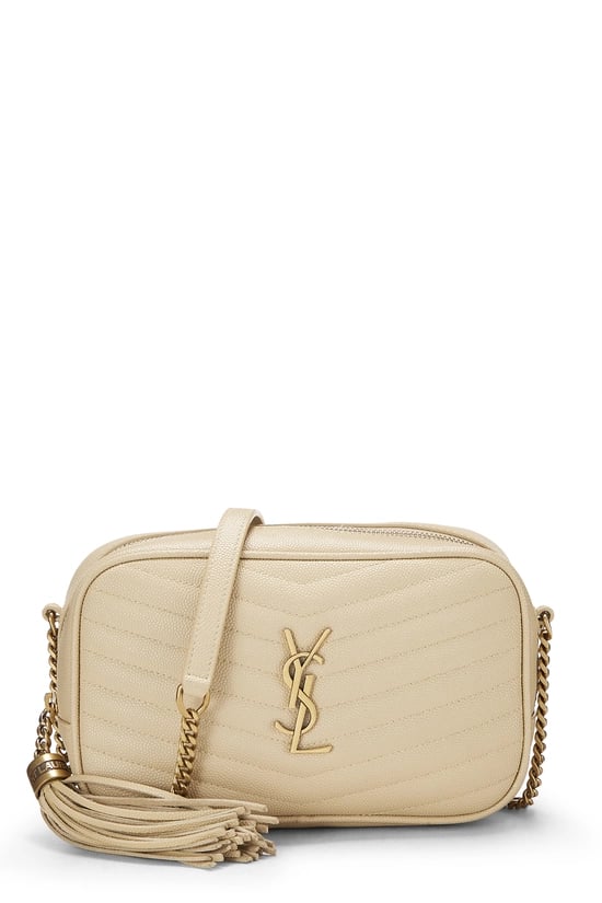 White Grainy Leather Lou Camera Bag Mini