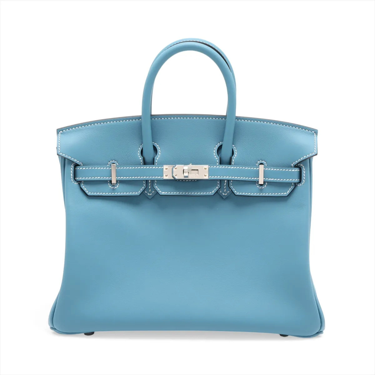 Hermès Birkin 25 Le Tournay Veau Swift NEW BLUE JEEN Silver Metal Fittings