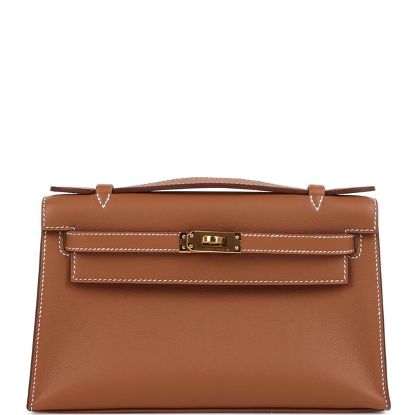 Hermes Hermes Kelly Pochette Gold Swift Gold Hardware