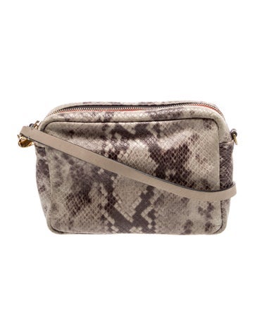 Embossed Leather Crossbody Bag