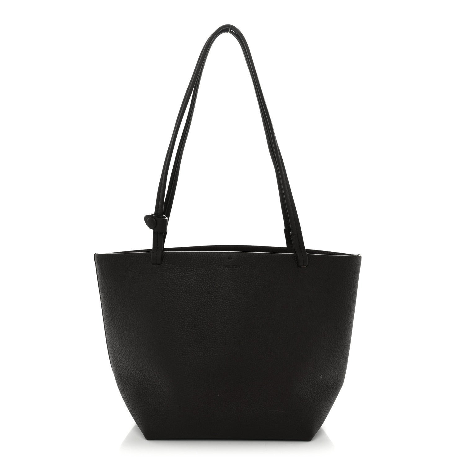 The Row Grained Calfskin Medium Park Tote Deep Brown