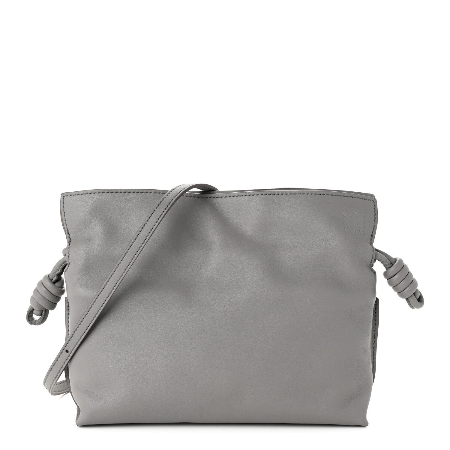 Loewe Nappa Mini Flamenco Knot Clutch Ghost
