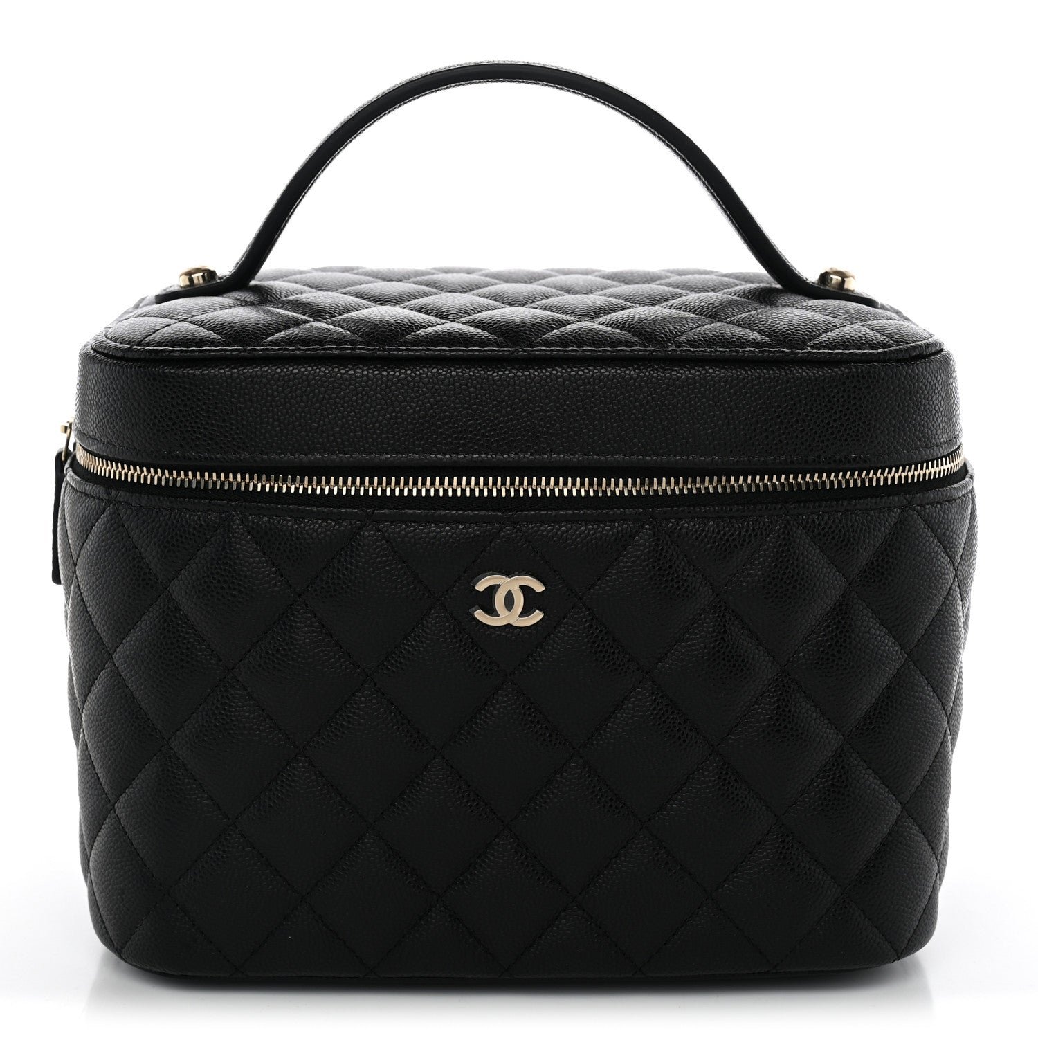 Chanel Caviar Quilted Large Vanity Pouch Black