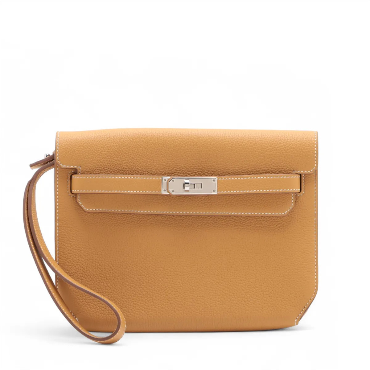 Hermès Kelly Depeche 25 Togo Natural sable Silver Metal Fittings