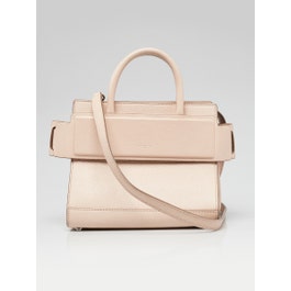 Givenchy Givenchy Beige Pebbled Calfskin Leather Mini Horizon Tote Bag