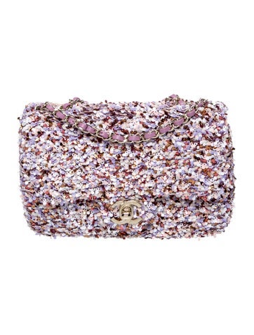 Classic Sequin Rectangular Mini Flap Bag