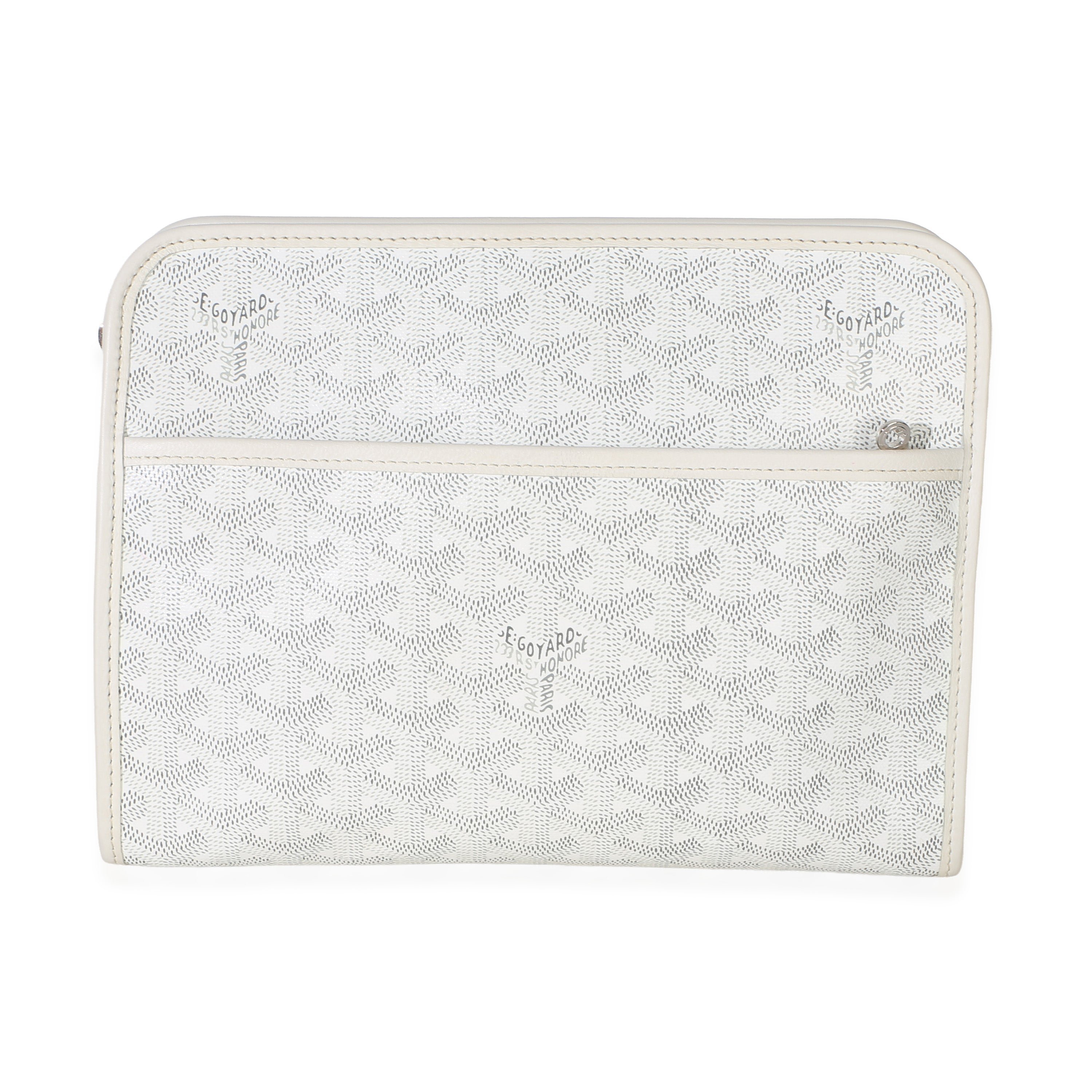 White Goyardine Canvas Jouvence Toiletry MM