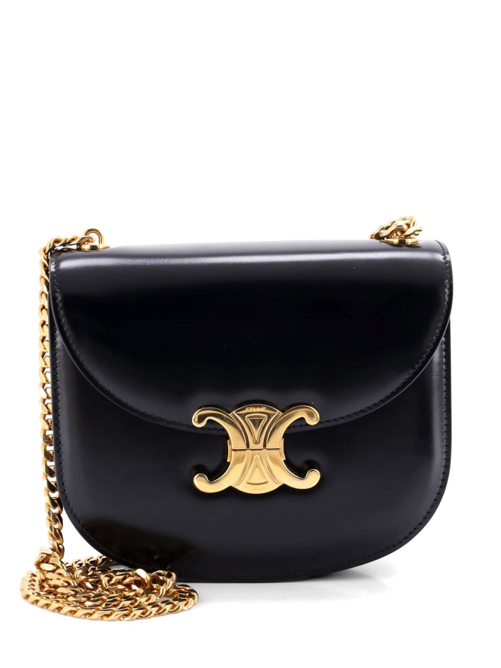 Triomphe Besace Clea Chain Flap Bag Leather shoulder bag