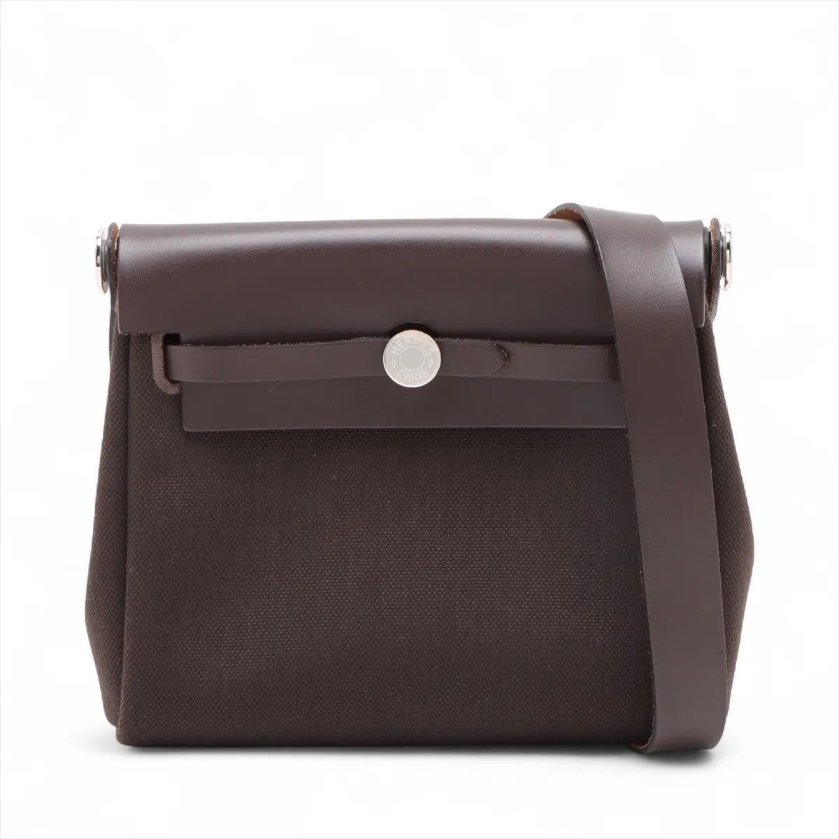 Hermès Herbag Zip 20 Mini Twal Military x Vash Hunter Ebène Silver Metal Fitting
