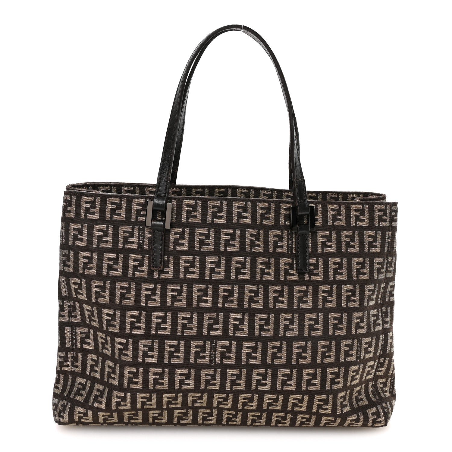 Fendi Zucchino Small Tote Brown