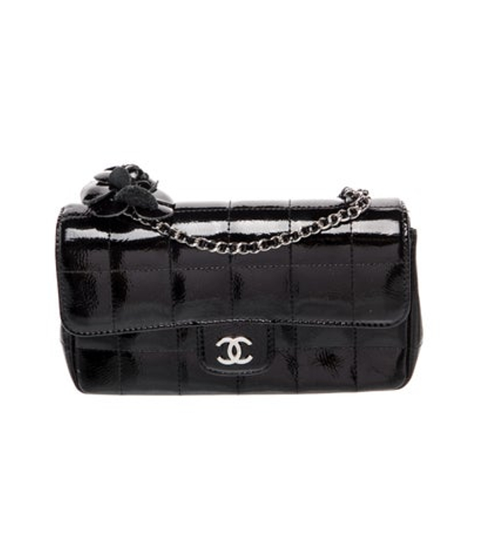 Chanel Square Quilt Camellia Rectangular Mini Flap Bag