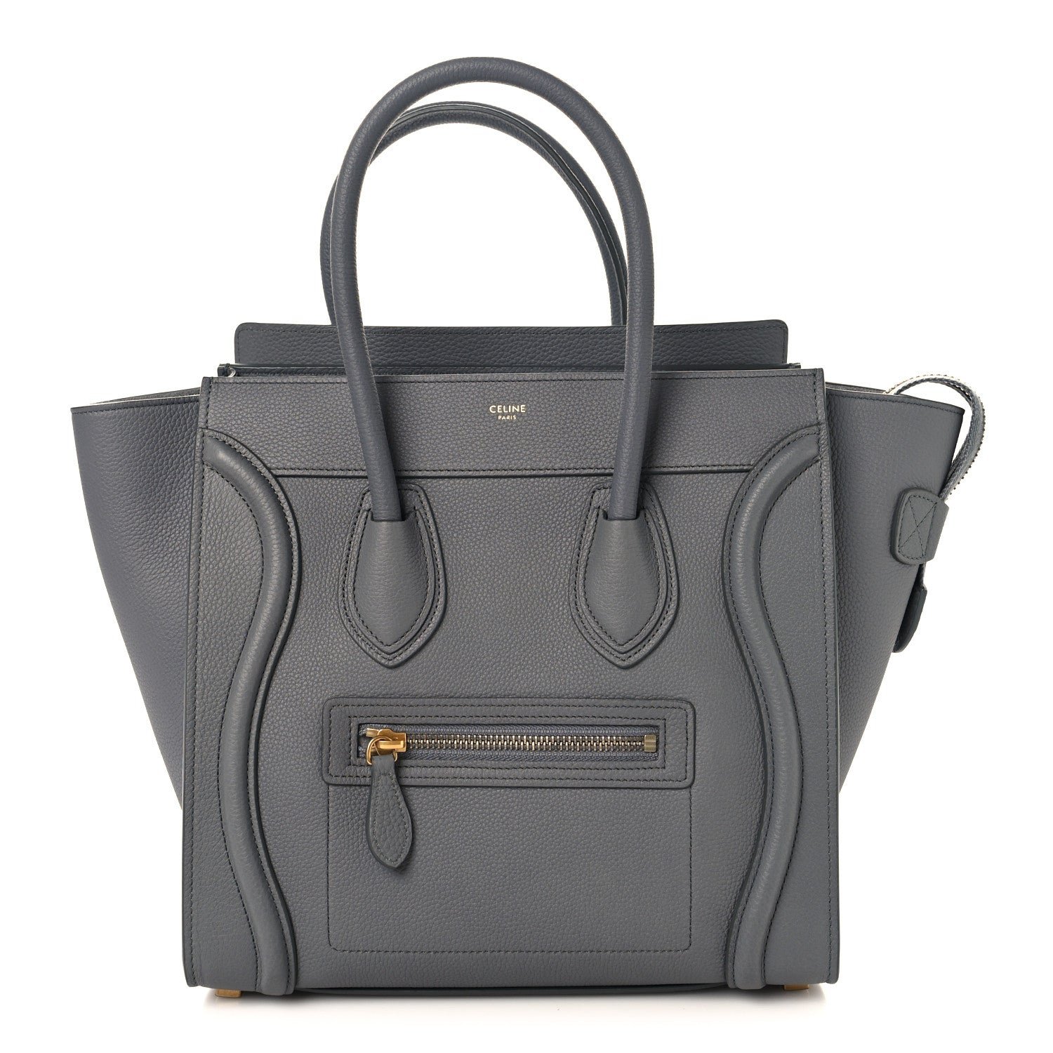 Celine Celine Baby Drummed Calfskin Micro Luggage Kohl