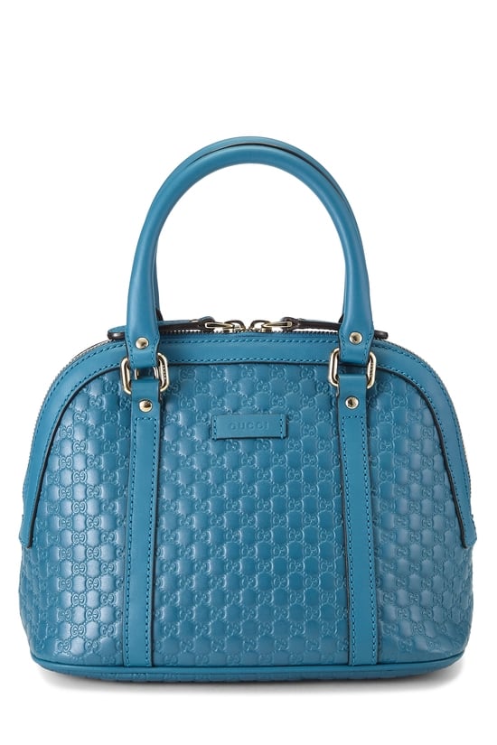 Blue Microguccissima Nice Dome Bag Small
